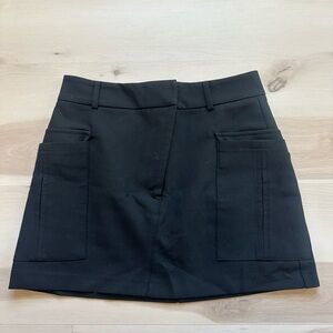 Zara Black Skirt with Front Details